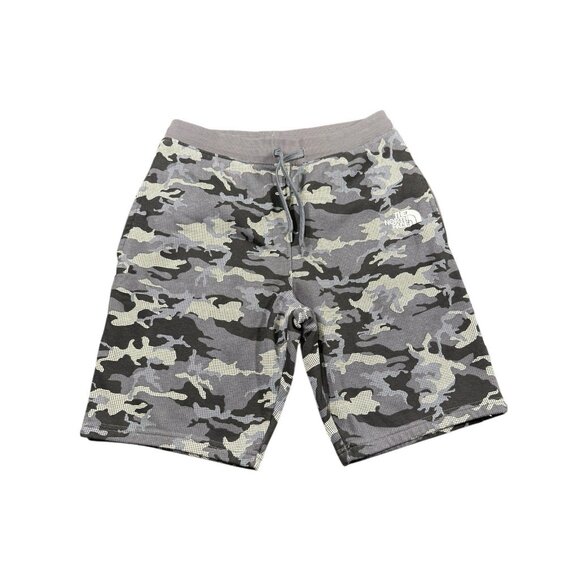 The North Face Shorts Fleece Small Grey Camo 8 " Inch Inseam - Picture 1 of 5
